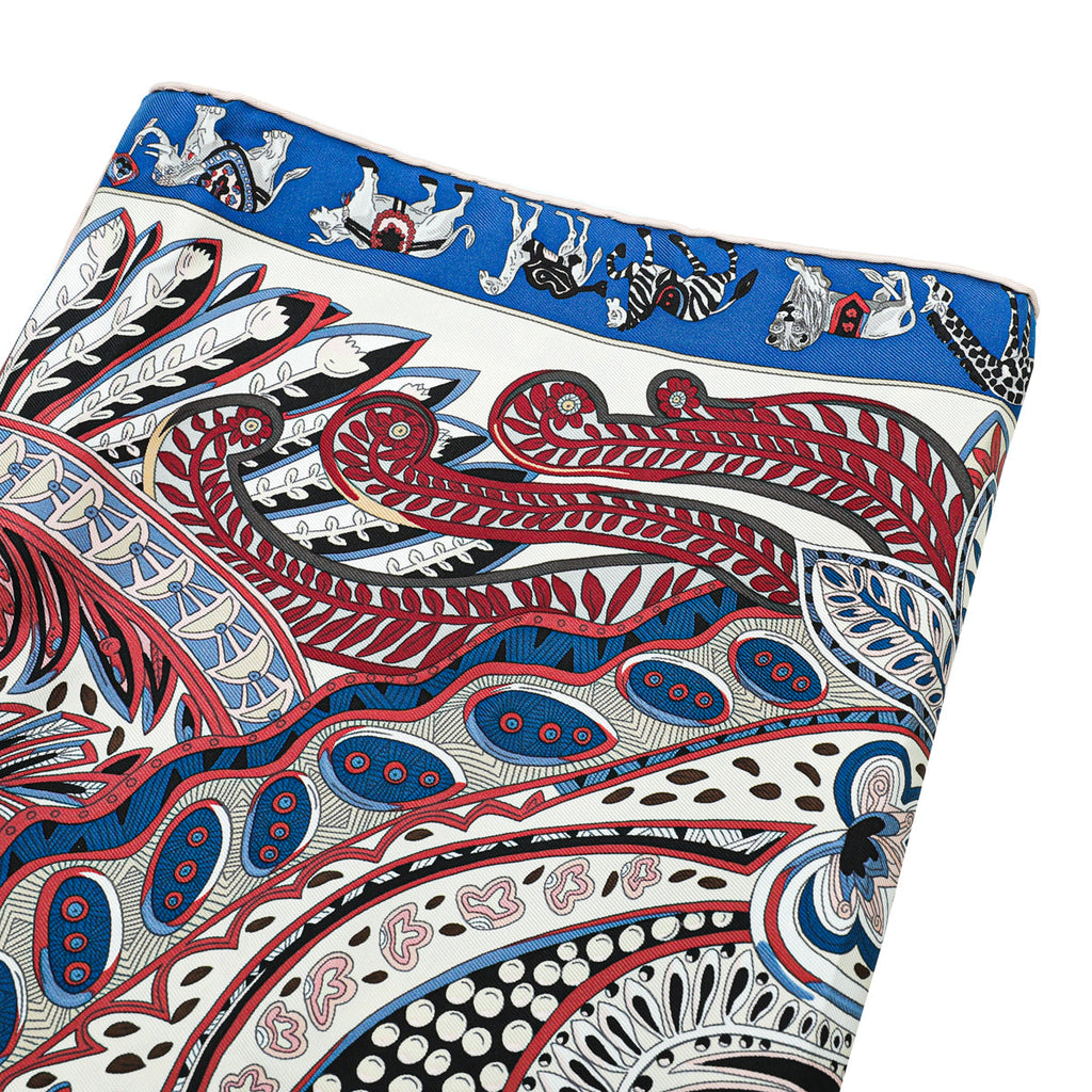 Hermes Tricolor Jardin De La Maharani Silk Scarf