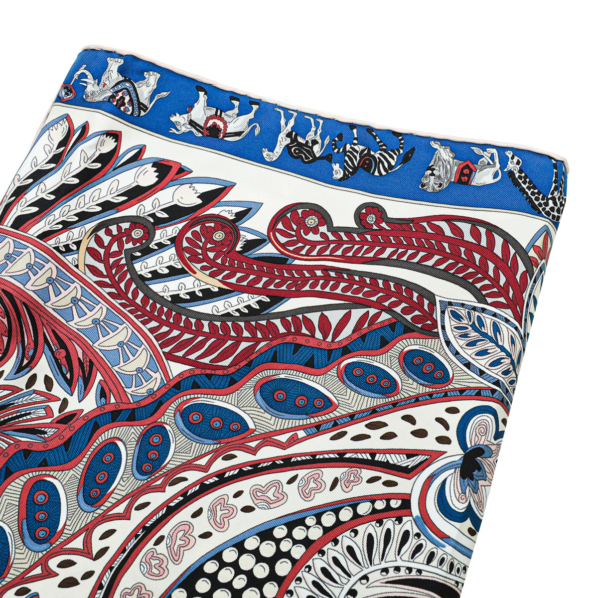 Hermes Tricolor Jardin De La Maharani Silk Scarf