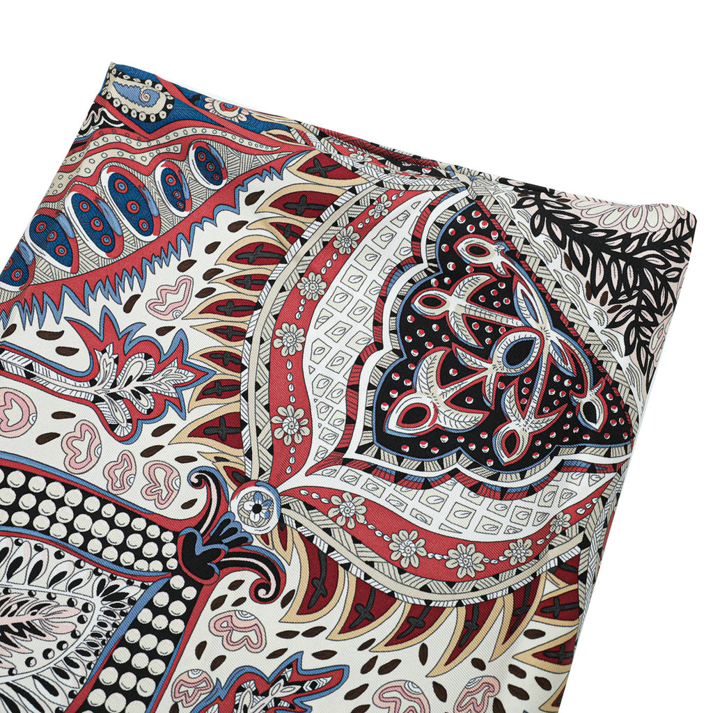 Hermes Tricolor Jardin De La Maharani Silk Scarf