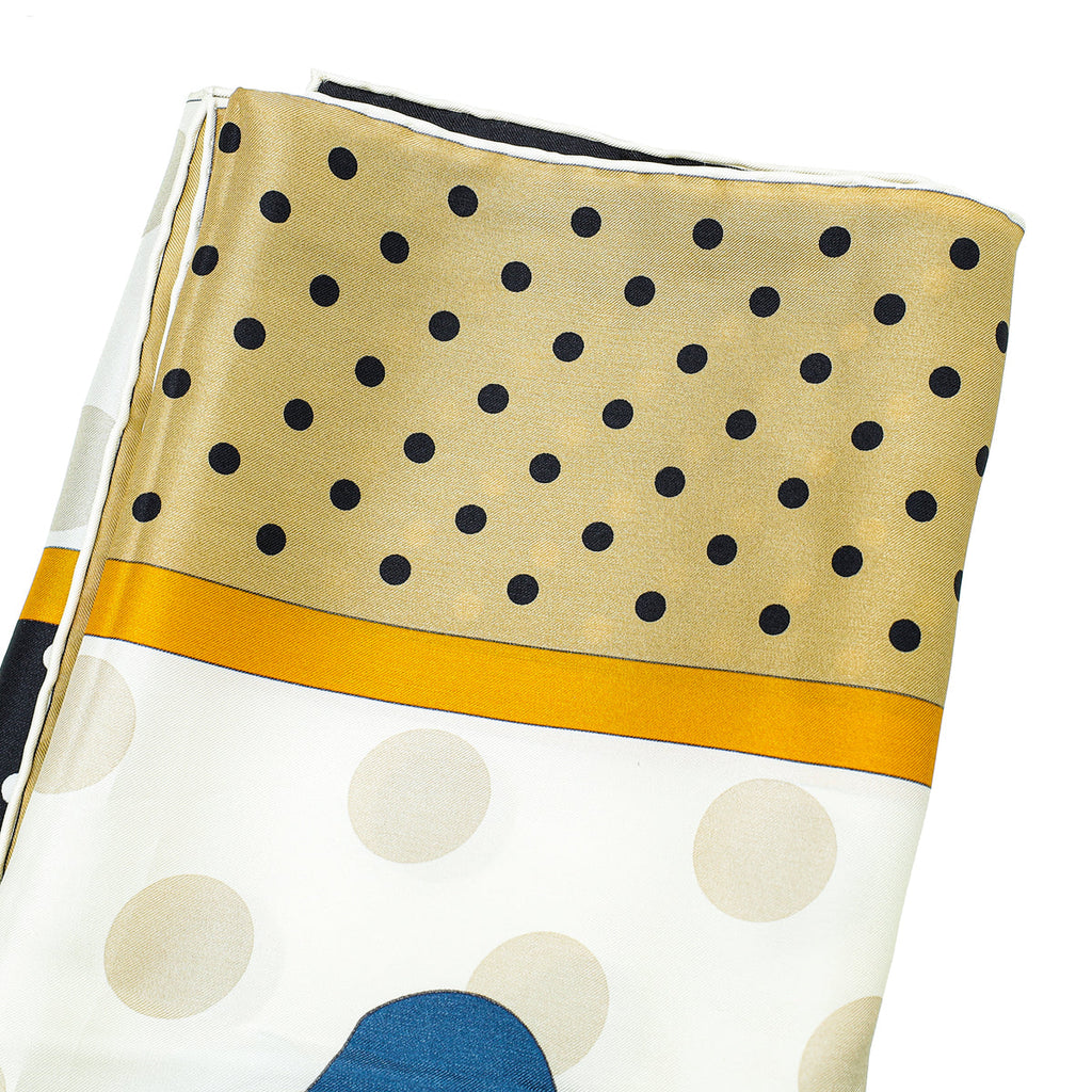 Hermes Multicolor Clic Clac A Pois 140 Scarf