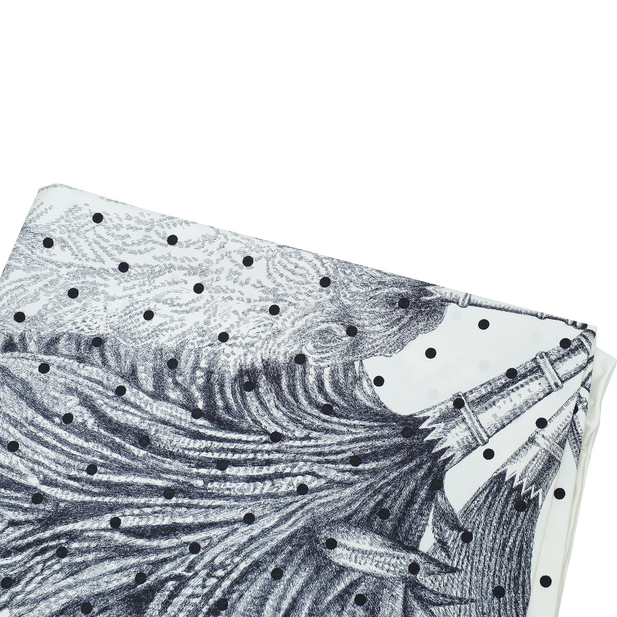 Hermes Tricolor Plumets Et Panaches Print Scarf