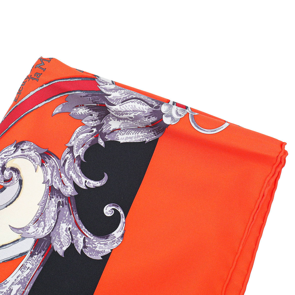 Hermes Rouge Multicolor "Par Mefsire Antoine de Plvvinel" Print Scarf