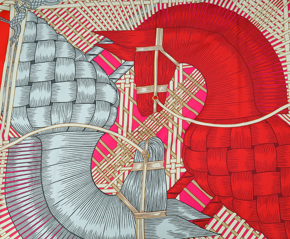 Hermes Bicolor Masan & Masan Silk Scarf