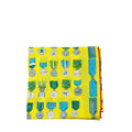 Hermes Yellow Multicolor Print Cotton Silk Scarf