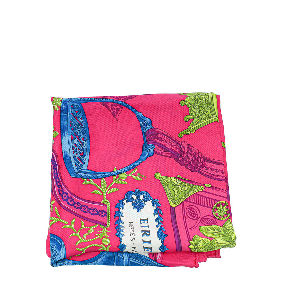 Hermes Multicolor Étriers Françoise de la Perrière Silk Scarf