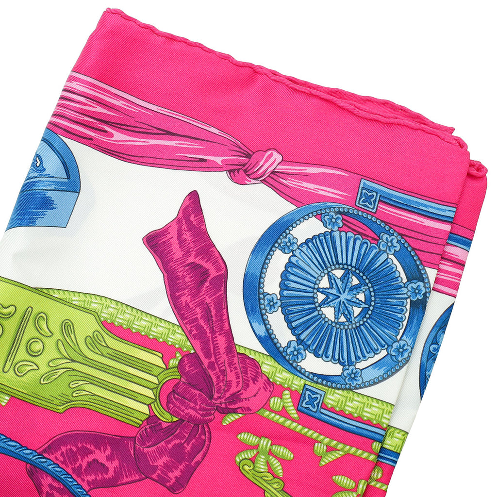 Hermes Multicolor Étriers Françoise de la Perrière Silk Scarf