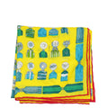 Hermes Multicolor Print Cotton Silk Square Scarf