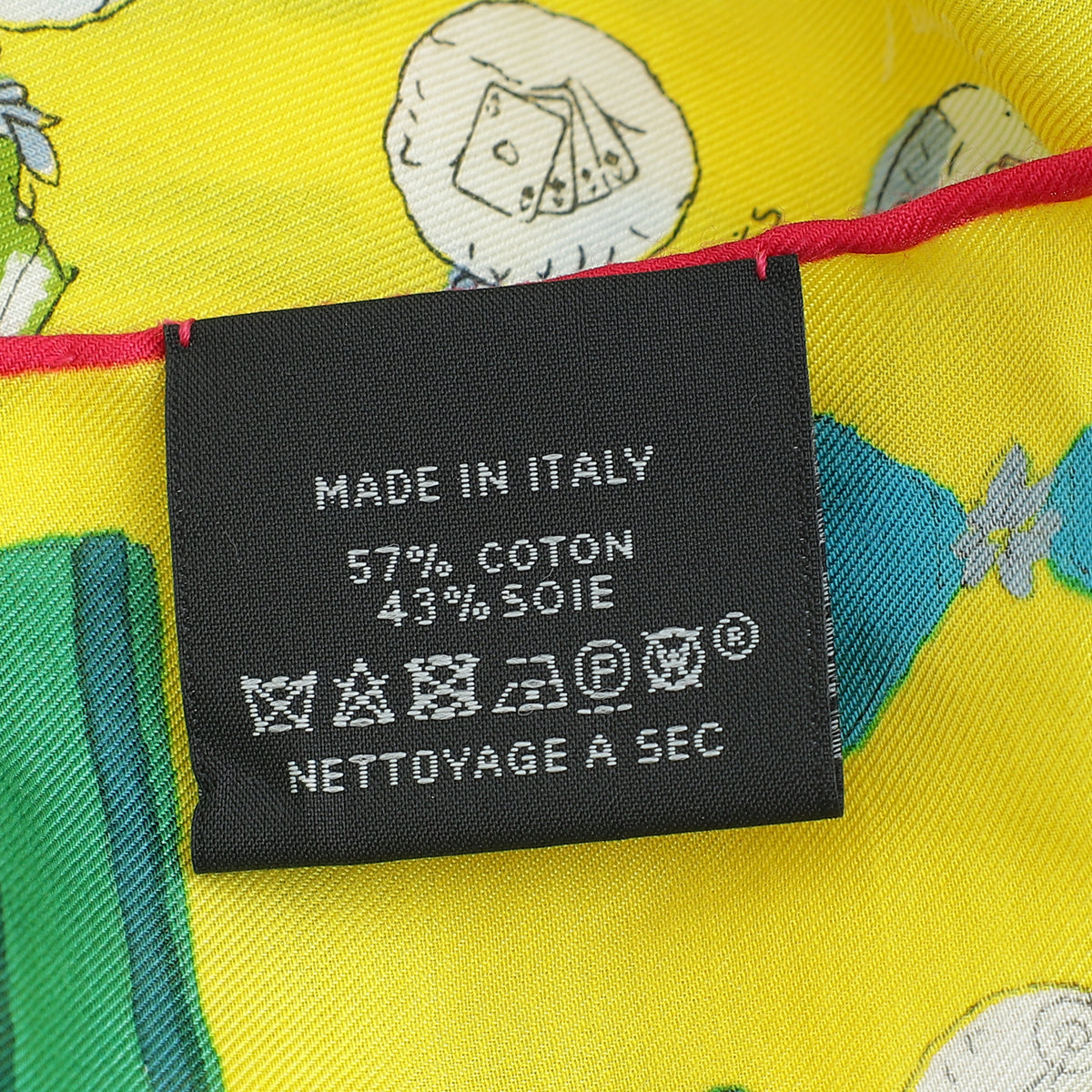 Hermes Multicolor Print Cotton Silk Square Scarf