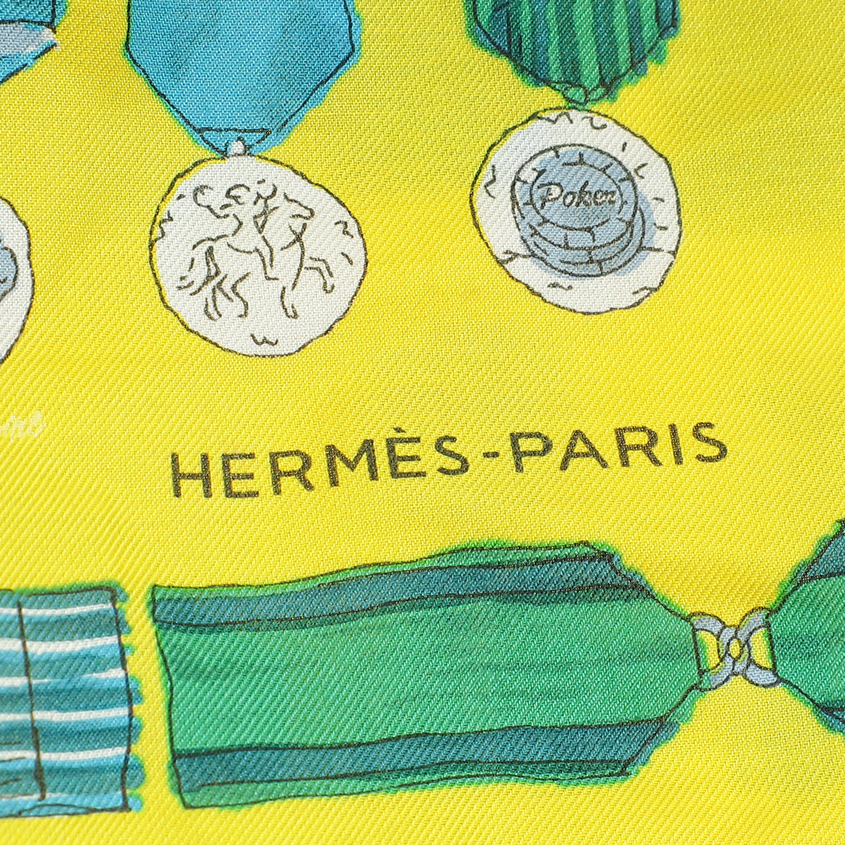 Hermes Multicolor Print Cotton Silk Square Scarf