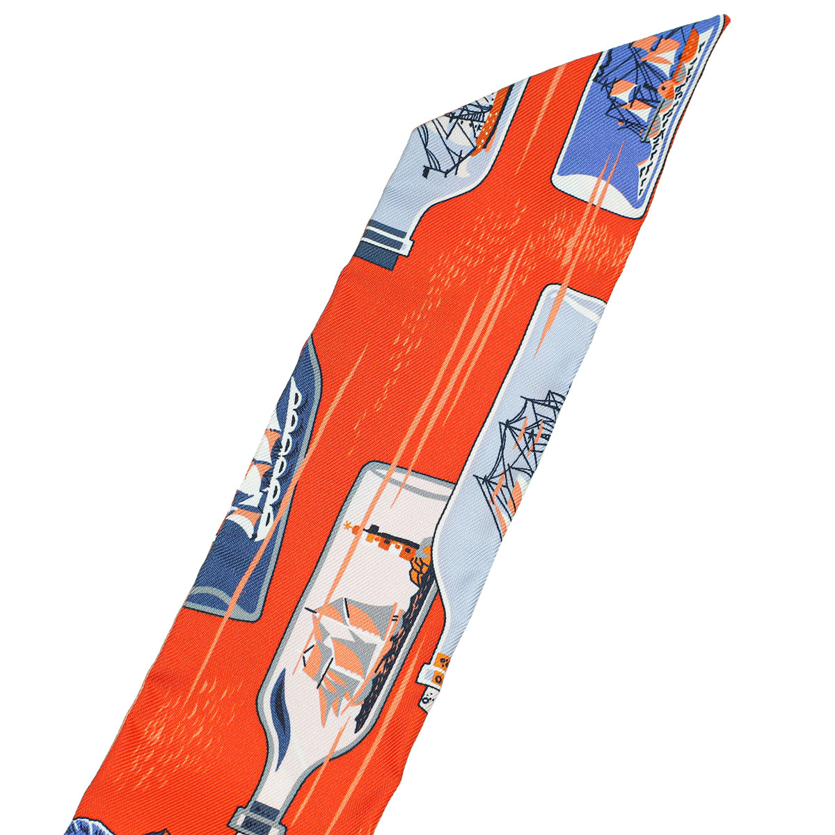 Hermes Multicolor Caleche Mors et Bouteilles Silk Twilly