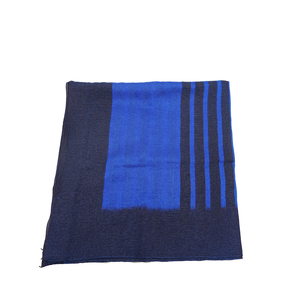 Hermes Blue H Stripe Print 140 Scarf