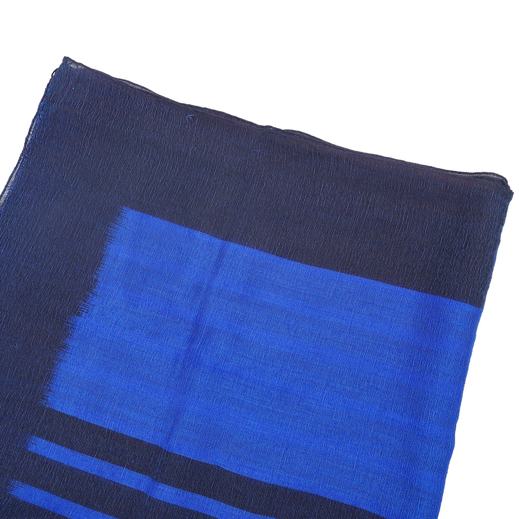 Hermes Blue H Stripe Print 140 Scarf