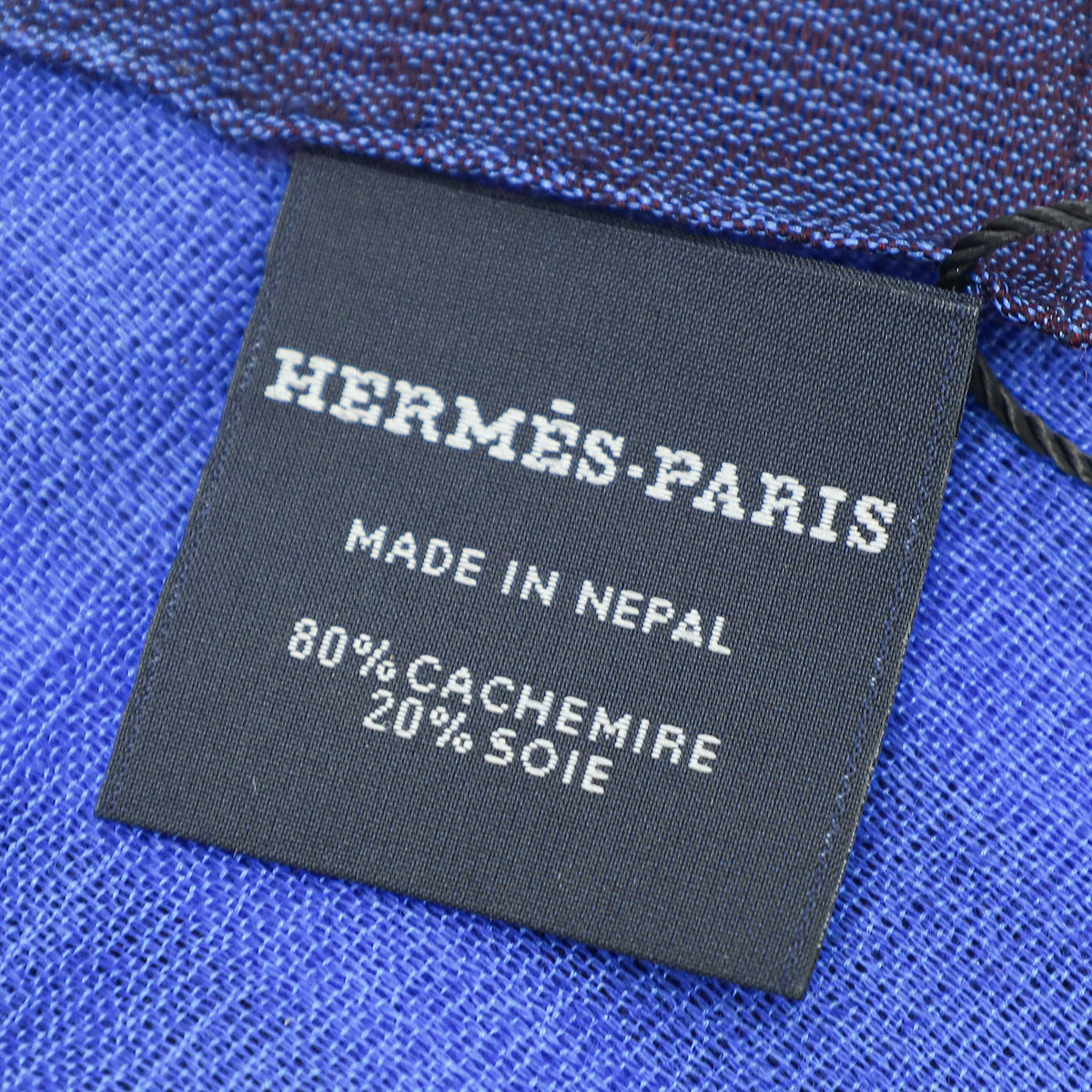 Hermes Blue H Stripe Print 140 Scarf