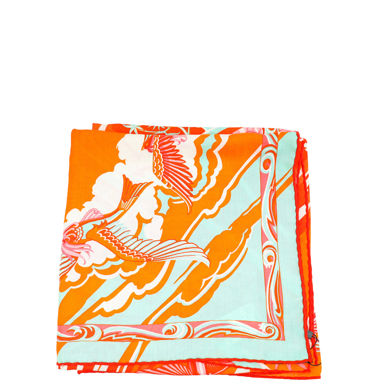 Hermes Multicolor De La Mer Au Ciel Cashmere Silk 140 Shawl