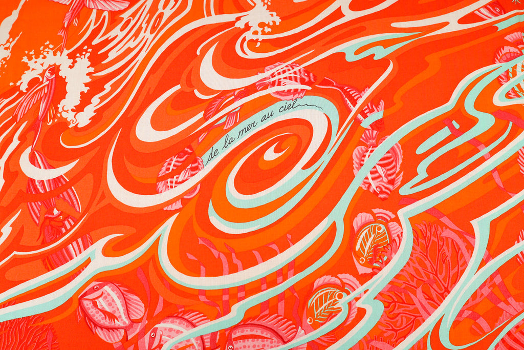 Hermes Multicolor De La Mer Au Ciel Cashmere Silk 140 Shawl