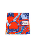 Hermes Orange Multicolor Duo D'Etriers Cashmere Silk 140 Shawl