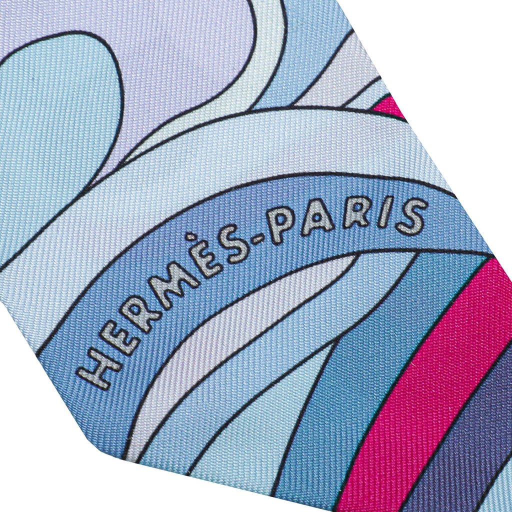 Hermes Bicolor Faubourg Rainbow Silk Twilly