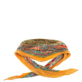 Hermes Orange Multicolor Axis Mundi Plisse Scarf