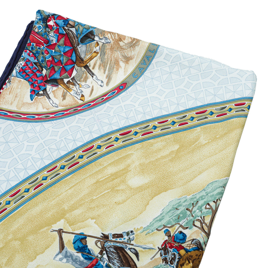 Hermes Multicolor Cavaliers Peuls by Jean de Fougerolle Silk Scarf