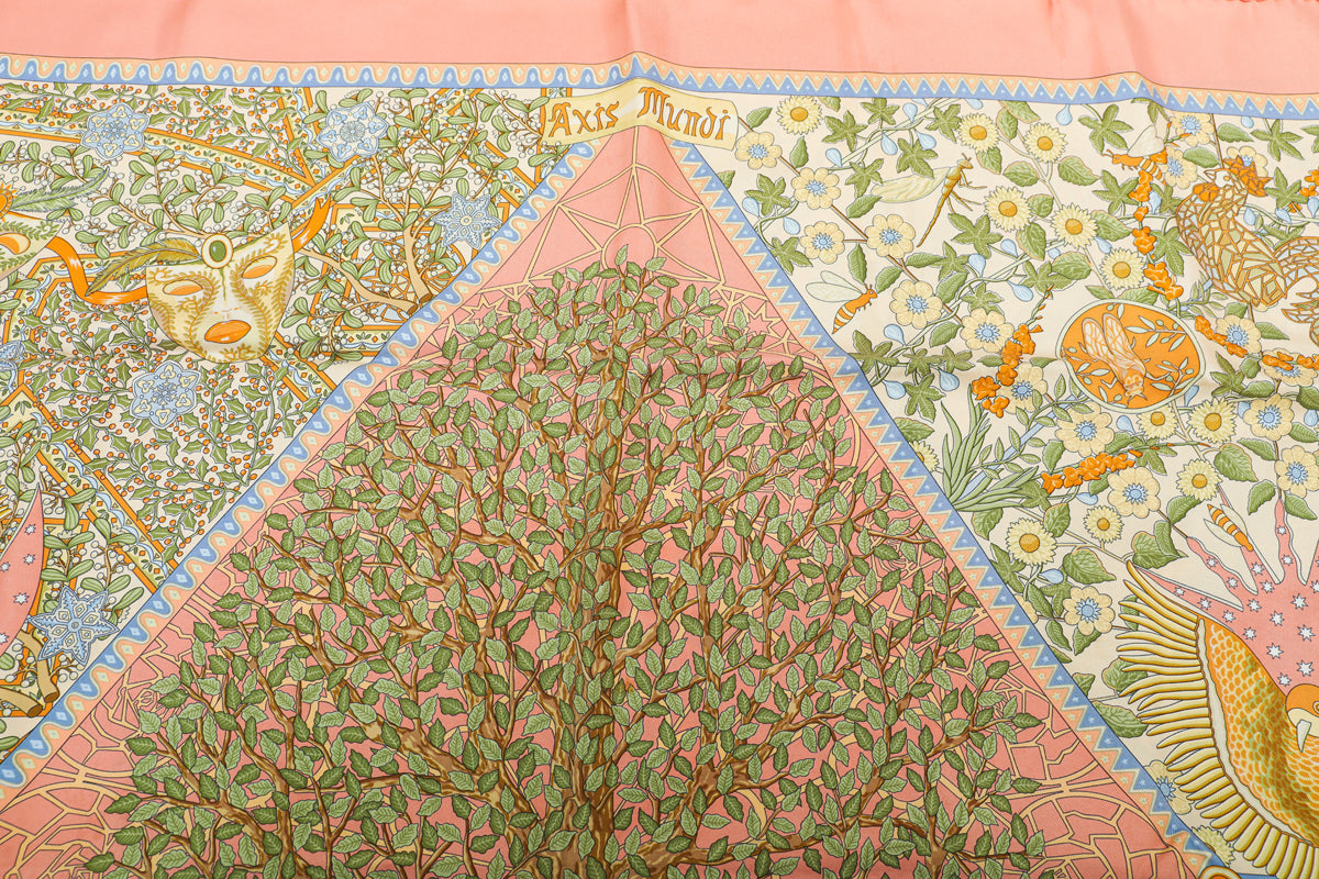 Hermes Multicolor Axis Mundi Silk Scarf