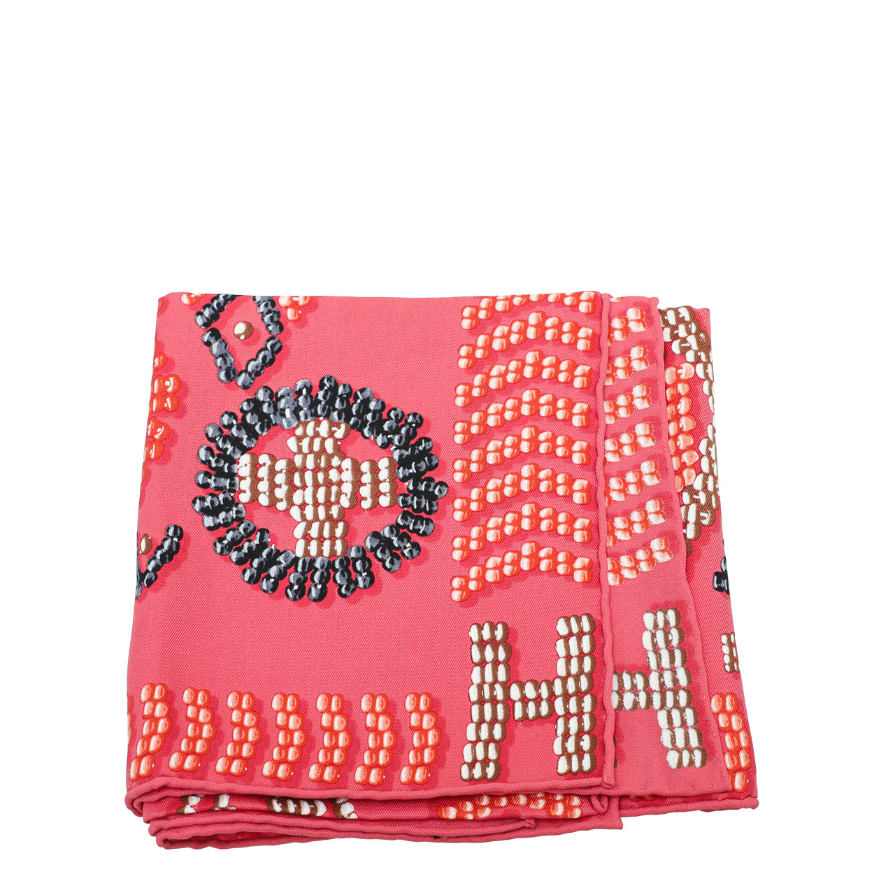 Hermes Multicolor Kelly En Perles Silk Scarf