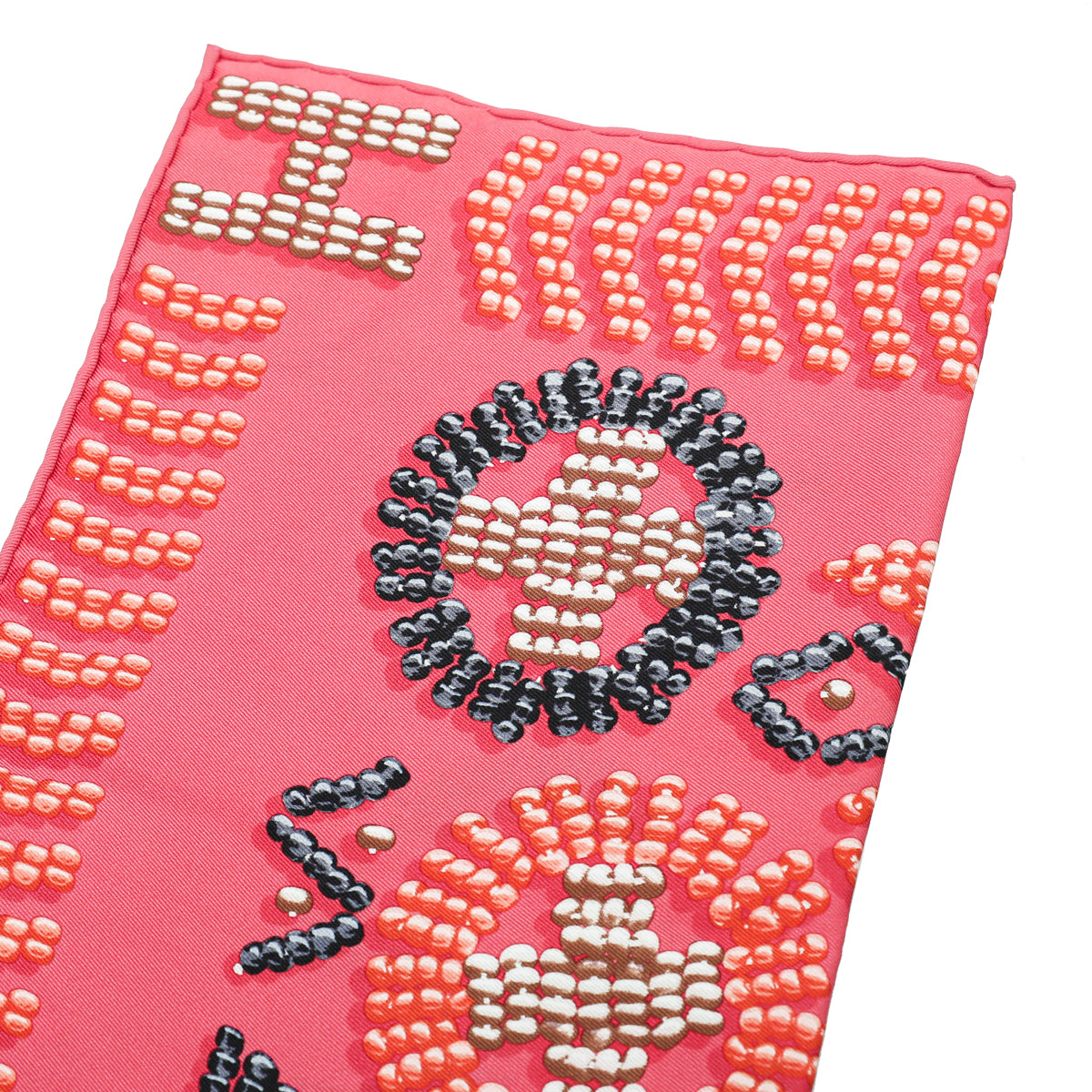 Hermes Multicolor Kelly En Perles Silk Scarf