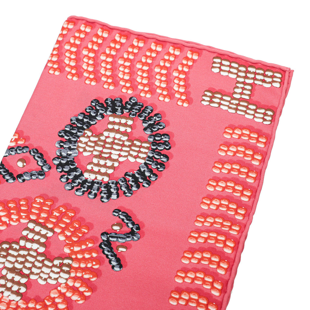 Hermes Multicolor Kelly En Perles Silk Scarf