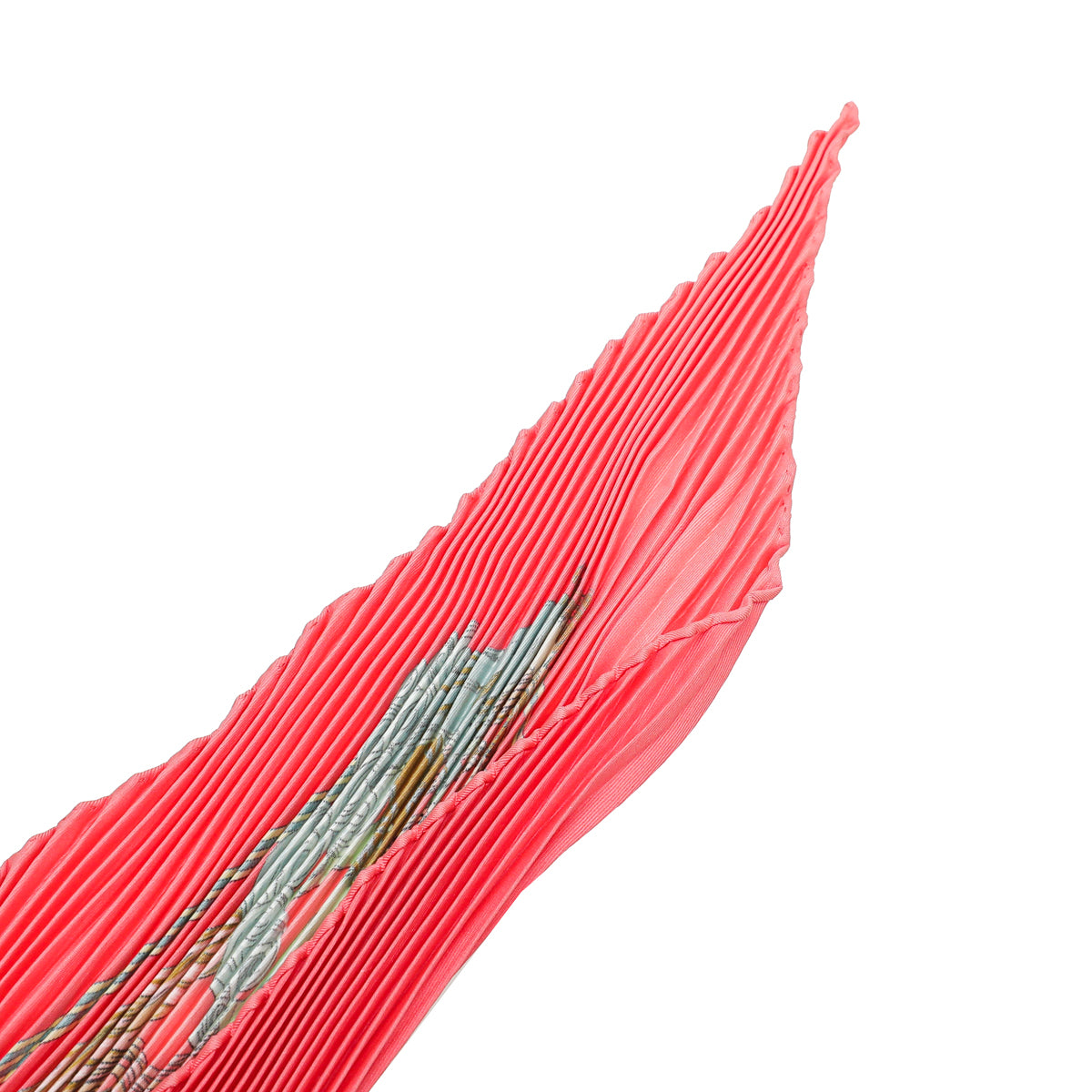 Hermes Multicolor Au Fil de la Soie Plisse Silk Scarf