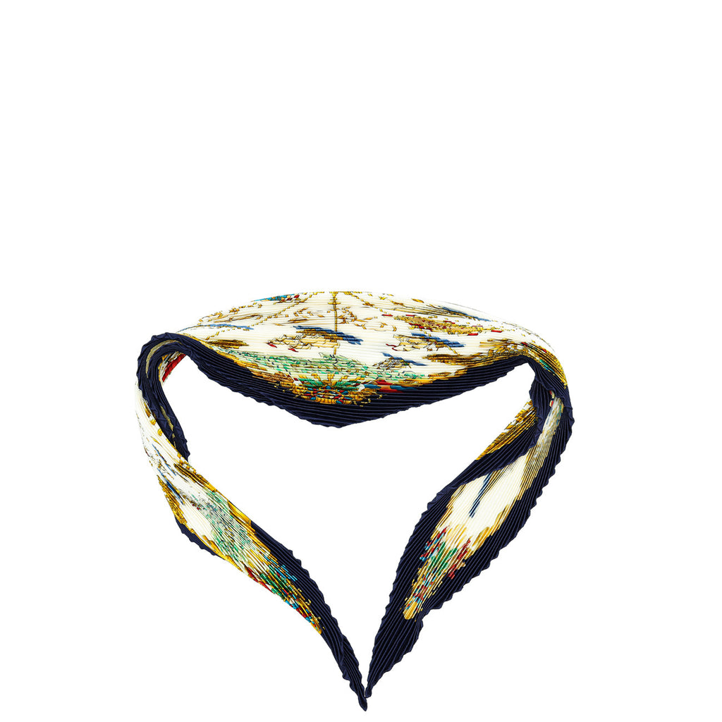 Hermes Multicolor Voiles De Lumiere Plisse Silk Scarf