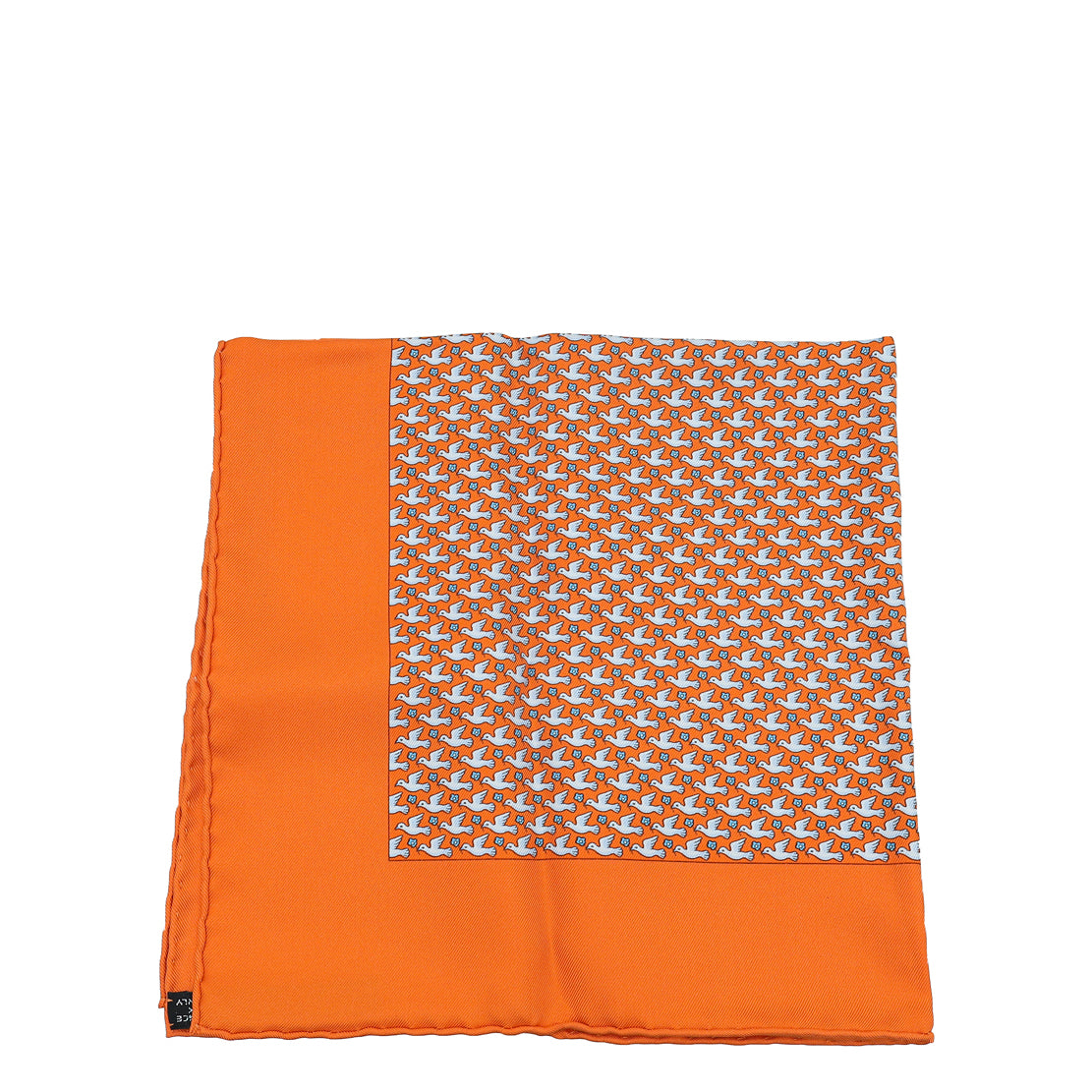 Hermes Orange Multicolor Silk Scarf