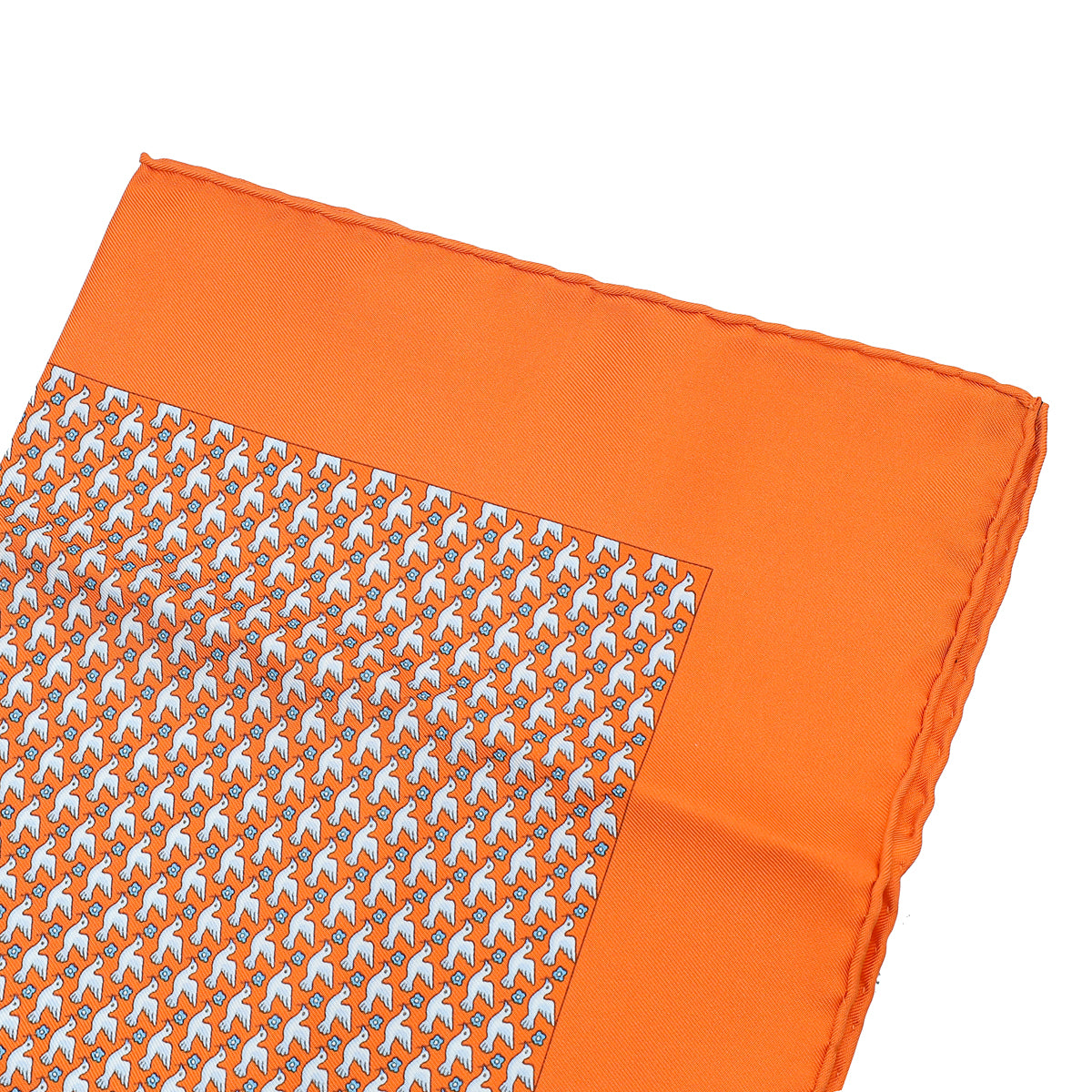 Hermes Orange Multicolor Silk Scarf