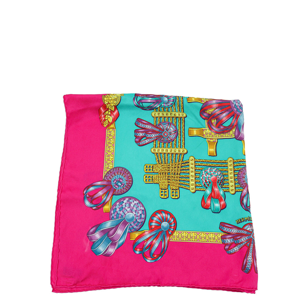 Hermes Multicolor Les Rubans Du Cheval Silk Scarf