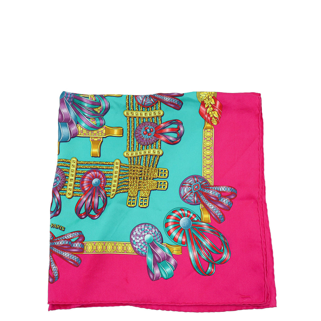 Hermes Multicolor Les Rubans Du Cheval Silk Scarf