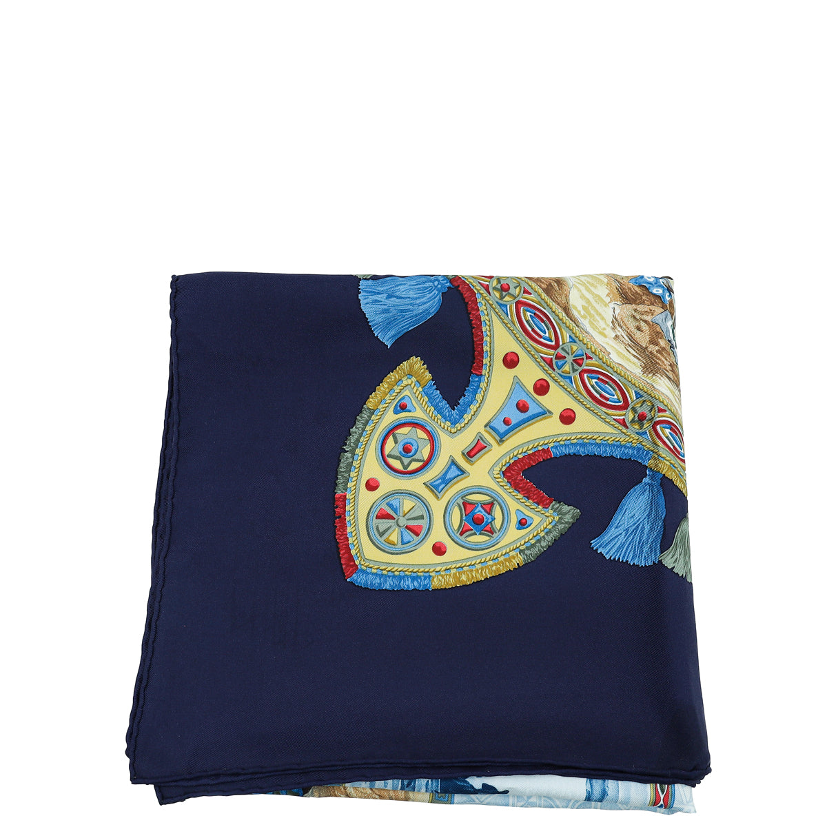 Hermes Multicolor Cavaliers Peuls by Jean de Fougerolle Silk Scarf