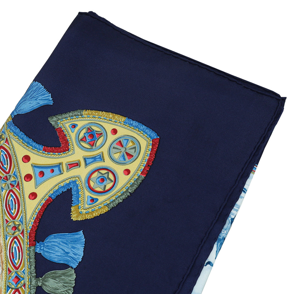 Hermes Multicolor Cavaliers Peuls by Jean de Fougerolle Silk Scarf