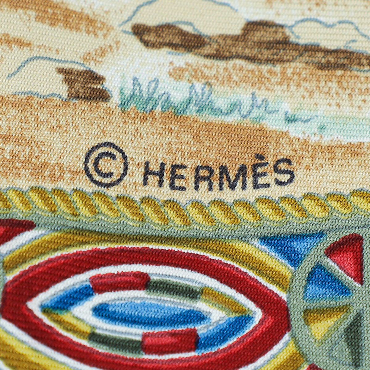 Hermes Multicolor Cavaliers Peuls by Jean de Fougerolle Silk Scarf