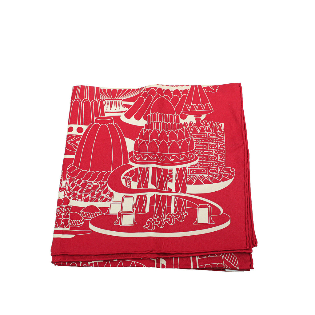 Hermes Bicolor La Patisserie Francai Silk 90 Scarf