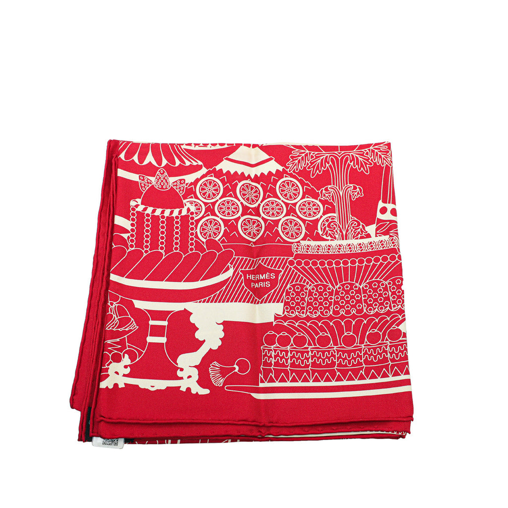 Hermes Bicolor La Patisserie Francai Silk 90 Scarf