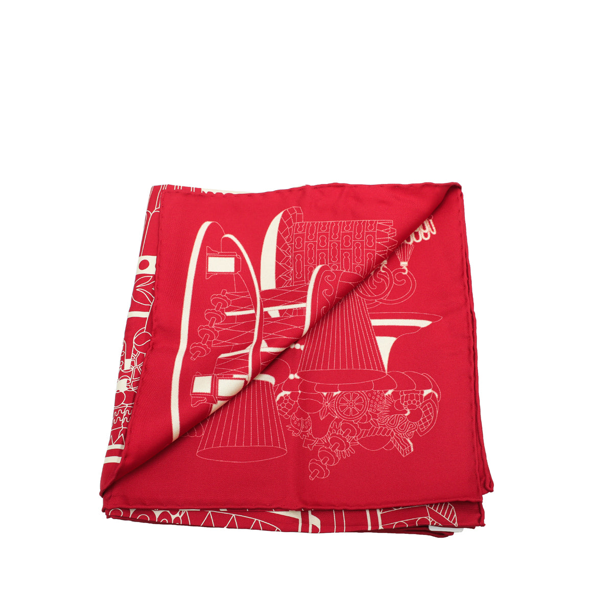 Hermes Bicolor La Patisserie Francai Silk 90 Scarf