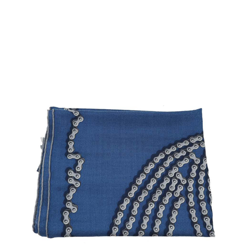 Hermes Bicolor Cheval Dechaine Rectangle Cashmere Scarf