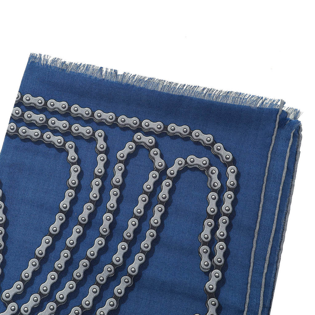 Hermes Bicolor Cheval Dechaine Rectangle Cashmere Scarf
