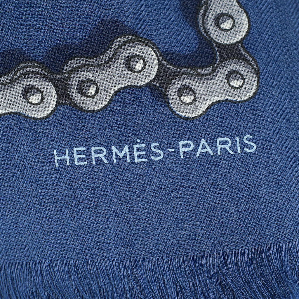 Hermes Bicolor Cheval Dechaine Rectangle Cashmere Scarf
