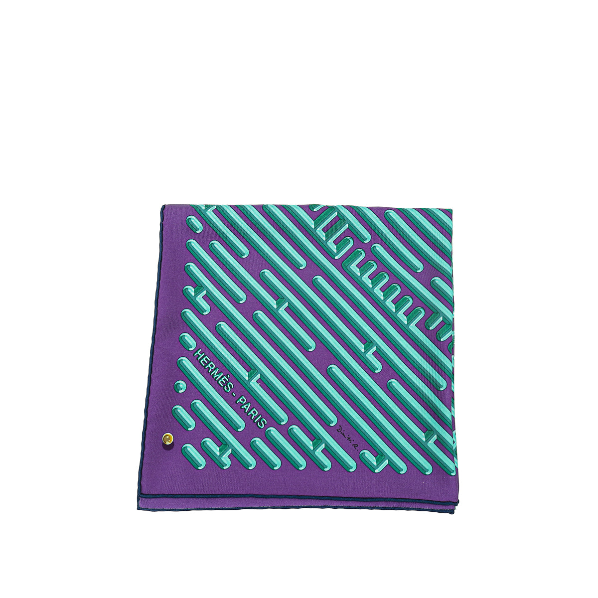 Hermes Bicolor Parcours D'H Silk Scarf