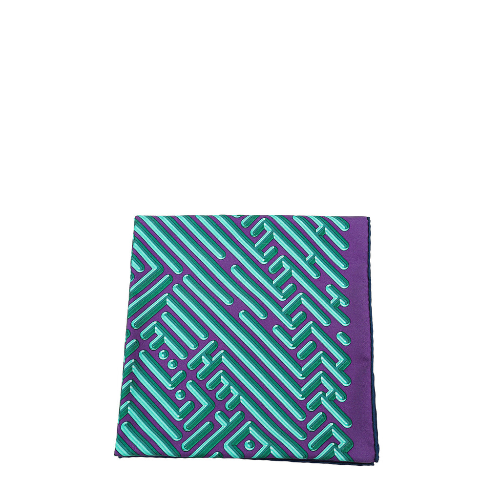 Hermes Bicolor Parcours D'H Silk Scarf