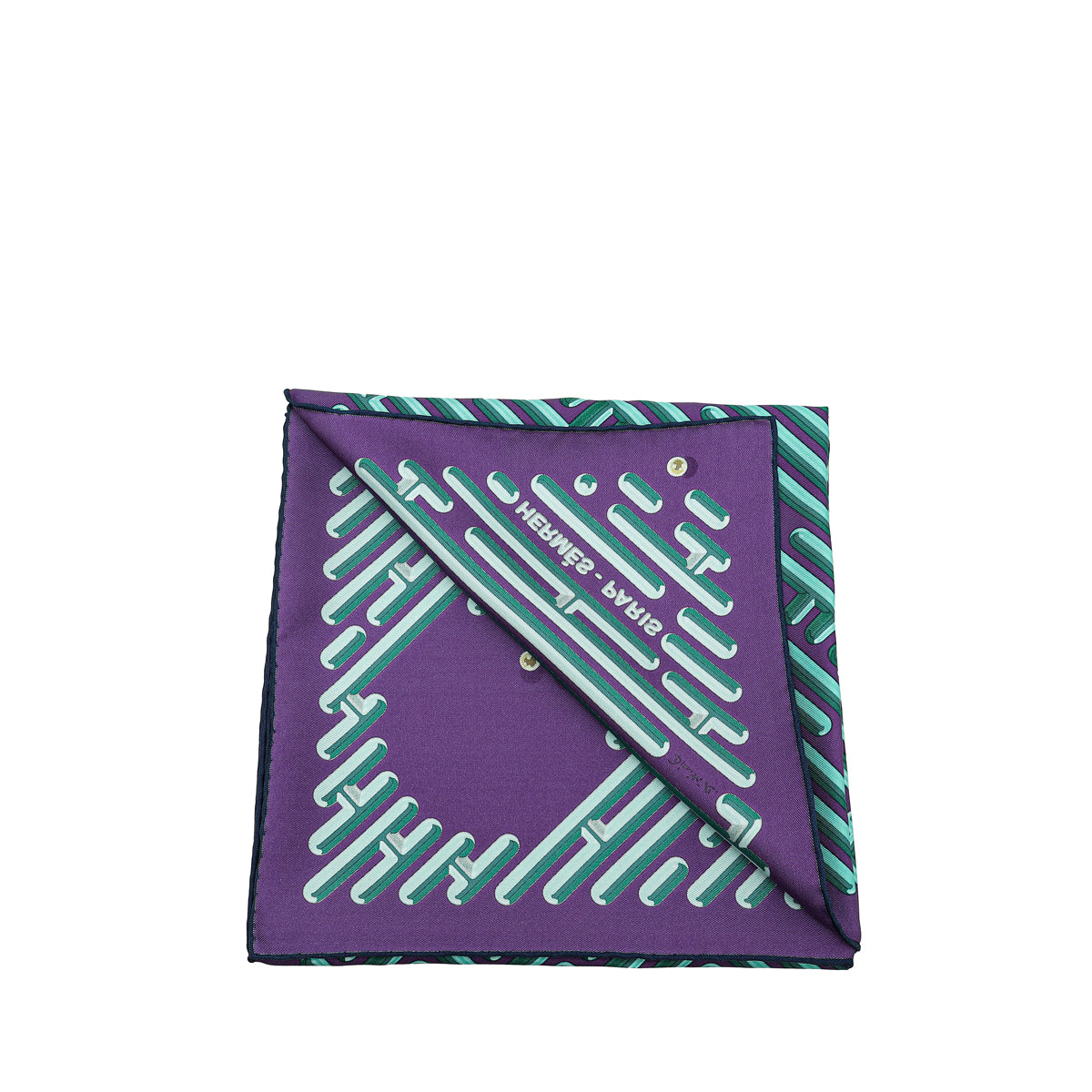 Hermes Bicolor Parcours D'H Silk Scarf