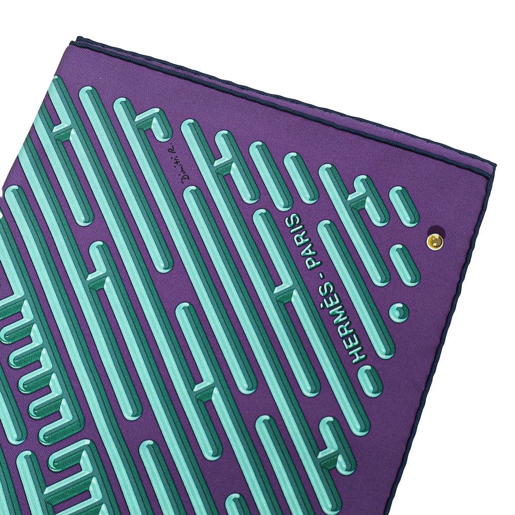 Hermes Bicolor Parcours D'H Silk Scarf