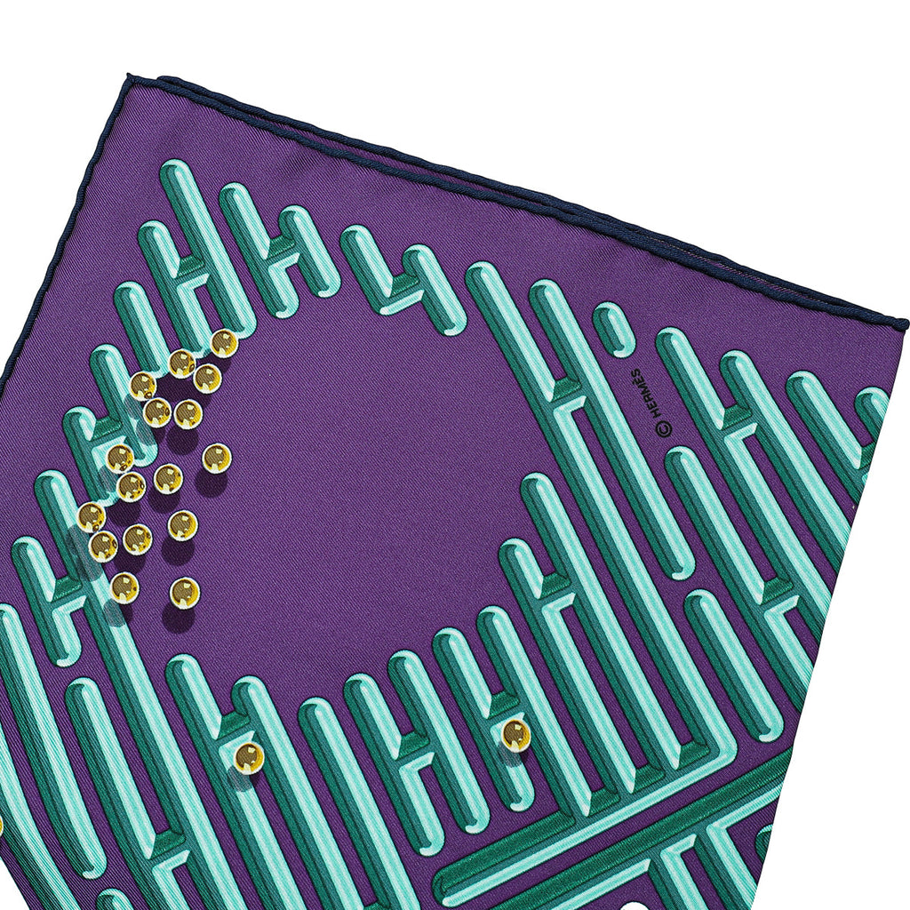 Hermes Bicolor Parcours D'H Silk Scarf