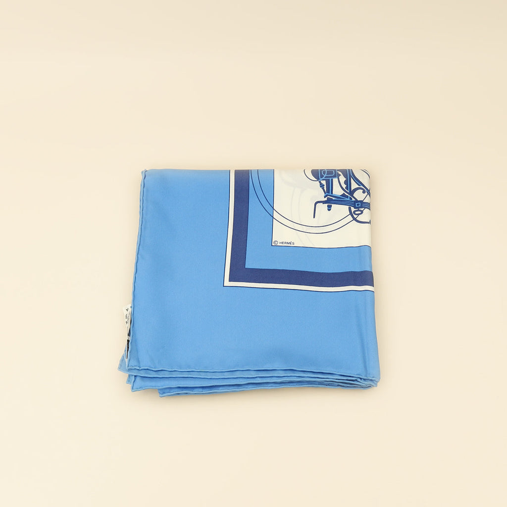 Hermes Bicolor Ex Libris Scarf 90