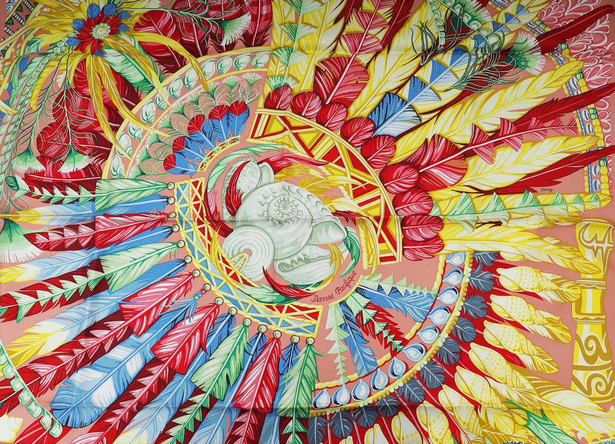 Hermes Tricolor Danse Pacifique Silk Scarf
