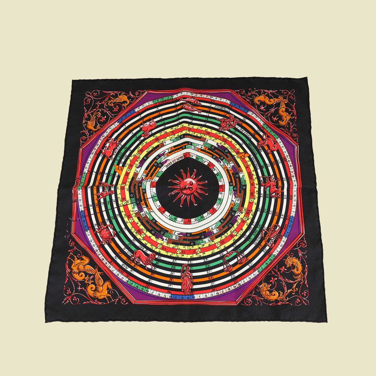 Hermes Multicolor Astrologie forever Silk Scarf